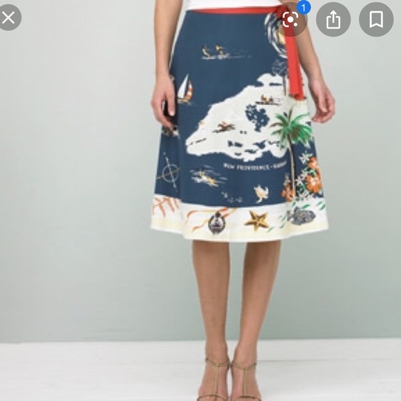 J. Crew Dresses & Skirts - Rare J crew Bahamas Map Skirt
